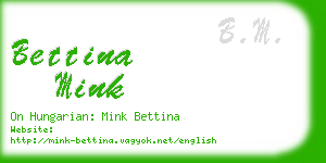 bettina mink business card